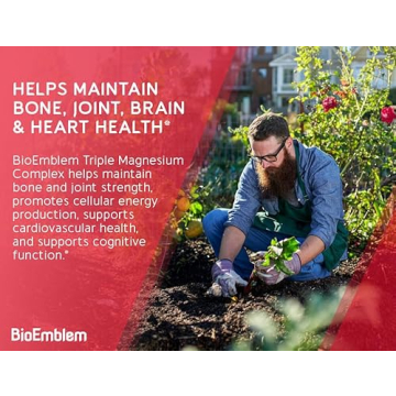 BioEmblem Triple Magnesium Complex | 300mg of Magnesium Glycinate, Malate, & Citrate for Muscles, Nerves, & Energy | High Absorption | Vegan, Non-GMO | 90 Capsules