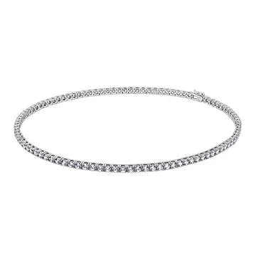 Amazon Essentials Tennis Necklace with Cubic Zirconia