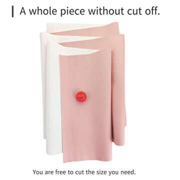 AOUXSEEM Pink Faux Leather Roll for DIY Crafting 11.8"x52"