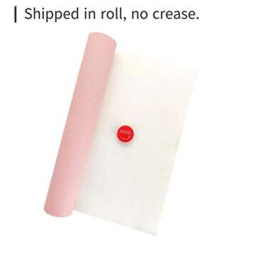 AOUXSEEM Pink Faux Leather Roll for DIY Crafting 11.8"x52"