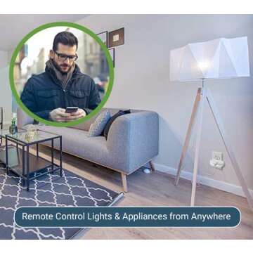 EMPORIA Smart Plug with Energy Monitoring | 15A Max / 10A Continuous | WiFi Smart Outlet | Mobile App | Alexa | Google | ETL Certified (Package of 4), EMSO1-4