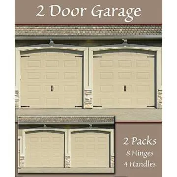 Stylish Magnetic Garage Door Handle & Hinge Set