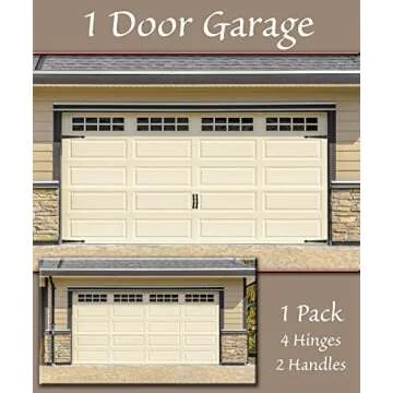 Stylish Magnetic Garage Door Handle & Hinge Set