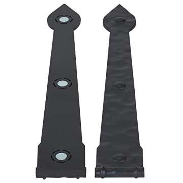 Household Essentials Hinge IT Premium Carriage House Handle & Hinge, Black Garage Door Magnet, 4 Hingle 2 Handles (Pack of 1)