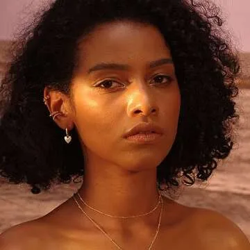 FETTERO Gold Plated Hoop Dangle Earrings Lightweight Drop Huggie Hoop Earrings for Women Hypoallergenic Earrings Dainty Wear - Heart Hoops