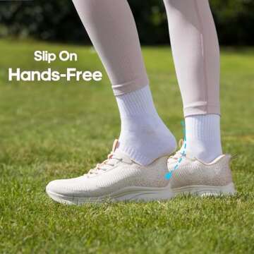 NORTIV 8 Women's Slip on Walking Shoes Tennis Lightweight Gym Sneakers ActiveFlow Workout Breathable...