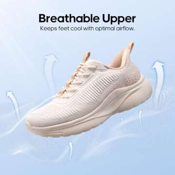 NORTIV 8 Women's Slip on Walking Shoes Tennis Lightweight Gym Sneakers ActiveFlow Workout Breathable Hands-Free Cross Trainer Comfortable Fashion Sneakers,Size 8.5,Nude Pink,SNWS2413W