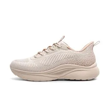 NORTIV 8 Women's Slip on Walking Shoes Tennis Lightweight Gym Sneakers ActiveFlow Workout Breathable Hands-Free Cross Trainer Comfortable Fashion Sneakers,Size 8.5,Nude Pink,SNWS2413W