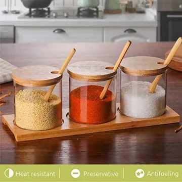 Stylish FANTESTICRYAN 3 PCS Condiment Canister Set