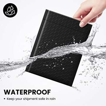 Fuxury Bubble Mailers 6x10" 100 Pack Black Padded Envelopes Usable Size 6x9" Thick Mailing Envelopes Bubble Opaque Padded Mailers Shipping Bags for Mailing Jewelry Makeup Small Business#0