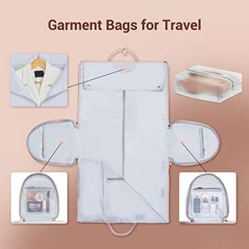 Elegant Garment Bags for Travel, Stylish Carry On Bag