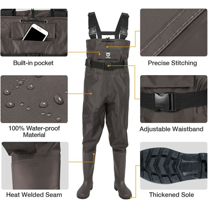 TIDEWE Waterproof Fishing & Hunting Chest Waders