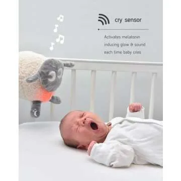 Sweet Dreamers, Rechargeable Ewan Deluxe, Gray | Baby & Toddler White Noise Sound Machine | Cry Sensor & Nightlight | 10 Soothing Sounds | Continuous or Timer Playback | Machine Washable