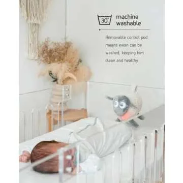 Sweet Dreamers, Rechargeable Ewan Deluxe, Gray | Baby & Toddler White Noise Sound Machine | Cry Sensor & Nightlight | 10 Soothing Sounds | Continuous or Timer Playback | Machine Washable