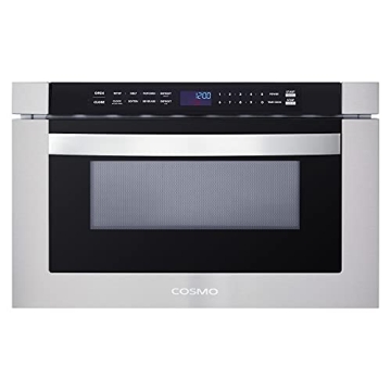 COSMO COS-12MWDSS Built-in Microwave Drawer with Automatic Presets for Stylish Kitchens