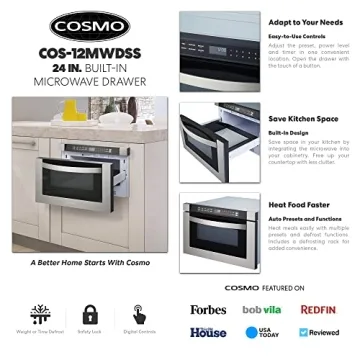 COSMO 24 in. Microwave Drawer with Automatic Presets