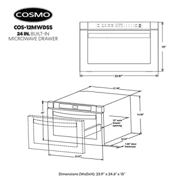 COSMO 24 in. Microwave Drawer with Automatic Presets
