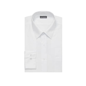 Van Heusen Men's Dress Shirt Fitted Poplin Solid - Elegant Comfort for Every Occasion
