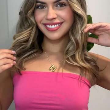 Bheop Gold Bubble Letter Necklace for Women Dainty 14K Gold Plated Balloon Initial Necklaces for Women Trendy Cute Chunky Charm Name Pendant A Necklace Fashion Jewelry Gifts