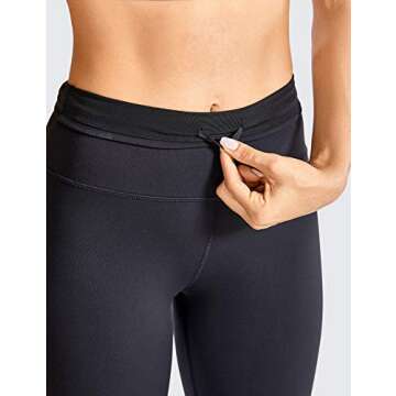 CRZ YOGA Women's Naked Feeling Tummy Control Leggings 28 Inches - Super High Waisted Yoga Pants Black Large
