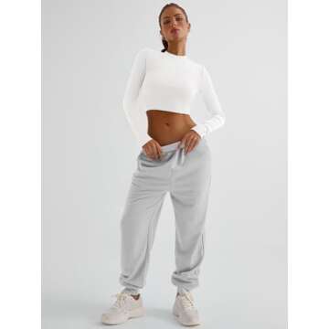 Trendy Queen Womens Long Sleeve Crop Tops Basic Ribbed Slim Fitted Shirts Casual Fall Fashion Y2k Te...