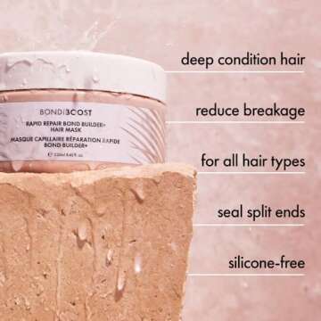 BONDIBOOST Rapid Repair Bond Builder + Hair Mask for Damaged Hair [8.45 fl oz], Deep Conditioning Tr...