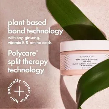 BONDIBOOST Rapid Repair Bond Builder + Hair Mask for Damaged Hair [8.45 fl oz], Deep Conditioning Treatment + Restores Strength & Shine