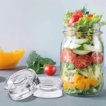 Eleganttime 9 Packing Fermentation Glass Weights with Easy Grip Grooved Handles Heavy Fermenting Lids Kit For Wide Mouth Mason Jar