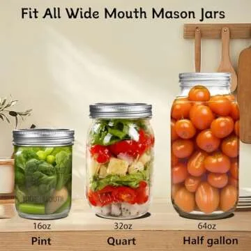 Eleganttime 9 Packing Fermentation Glass Weights with Easy Grip Grooved Handles Heavy Fermenting Lids Kit For Wide Mouth Mason Jar