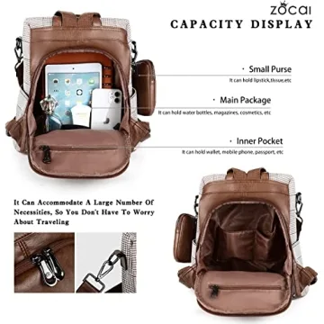 Stylish Anti-Theft Backpack Purse - ZOCAI