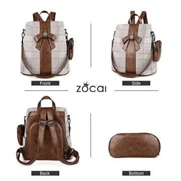 Stylish Anti-Theft Backpack Purse - ZOCAI