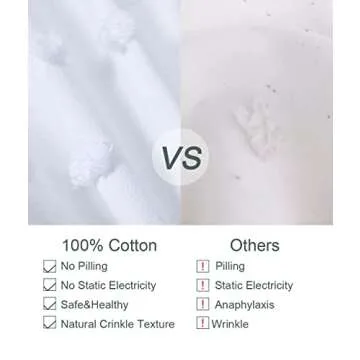 YINFUNG Textured Duvet Cover Tufted 100% Cotton Clipped Dot White Boho King Shabby Chic Pom Jacquard Geo Elegant Pretty Cute Duvet Cover Set 104x90 Diamond Bohemian Bedding Set Zip