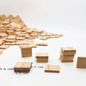 200 Wooden Blank Letter Tiles for Creative DIY Crafting