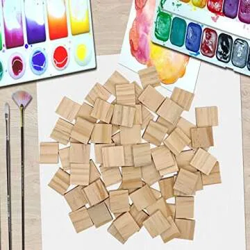 200 Wooden Blank Letter Tiles for Creative DIY Crafting