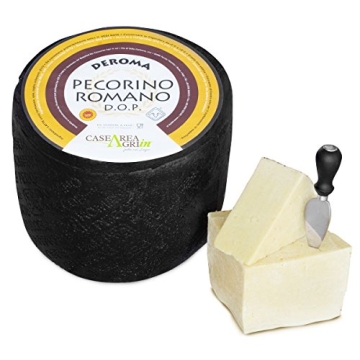 Authentic Italian Pecorino Romano Cheese D.O.P. - DeRoma Agri-in - 2lb to 2.5lb Approximately