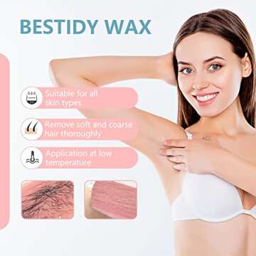 Bestidy Wax Bead, Waxing beans for Hair Removal, Women Men, Home Waxing for All Body and Brazilian B...