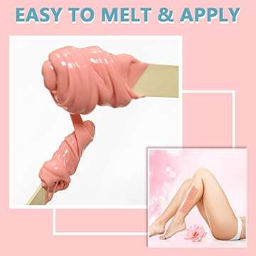 Bestidy Wax Bead, Waxing beans for Hair Removal, Women Men, Home Waxing for All Body and Brazilian Bikini Areas (Pink-500g)