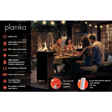 Planika Faro Outdoor Propane Gas Heater with Wheels