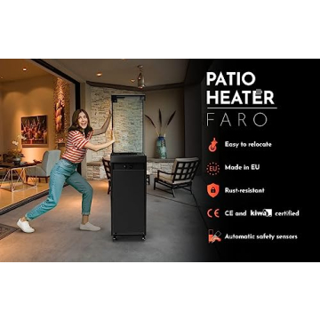 Planika Faro Outdoor Propane Gas Heater with Wheels