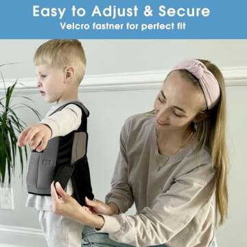 Weighted Vest for Kids - Compression Vest for Children with Sensory Issues, Autism, ADHD - Adjustable Kids Weighted Vest Includes 6 Removable Weights (Small, Ages 2 to 4)