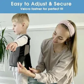 Weighted Vest for Kids - Compression Vest for Children with Sensory Issues, Autism, ADHD - Adjustable Kids Weighted Vest Includes 6 Removable Weights (Small, Ages 2 to 4)