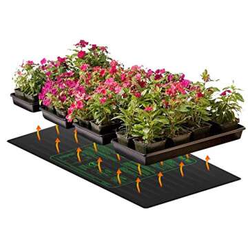 iPower 48" x 20" Waterproof Durable Seedling Heat Mat Warm Hydroponic Plant for Indoor Gardening Germination Starting, 2 Pack
