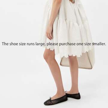 IBDPOSH Black Woven Ballet Flats: Stylish Slip-On Mary Janes for Women