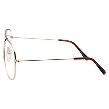 Golden Aviator Glasses - Unisex, Stylish & Comfortable