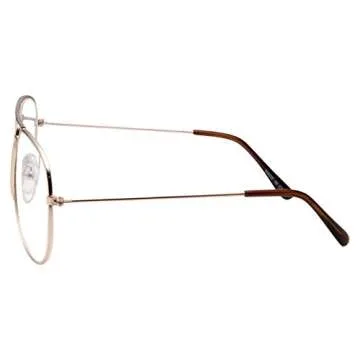 Golden Aviator Glasses - Unisex, Stylish & Comfortable