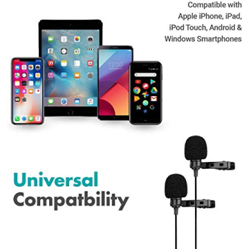 Movo Lavalier Microphone Kit for Podcasts and Interviews