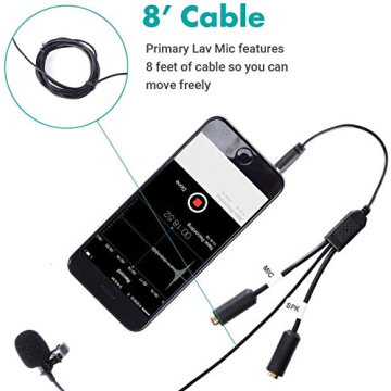 Movo Lavalier Microphone Kit for Podcasts and Interviews