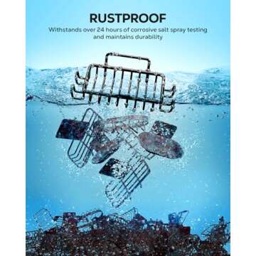 Nieifi Soap Dish Holder with 4 Hooks for Stylish Storage