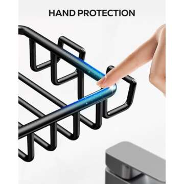 Nieifi Soap Dish Holder with 4 Hooks for Stylish Storage