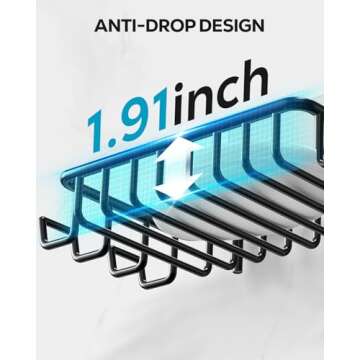 Nieifi Soap Dish Holder with 4 Hooks for Stylish Storage